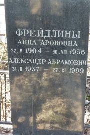 Фрейдлина Анна Ароновна, Москва, Востряковское кладбище